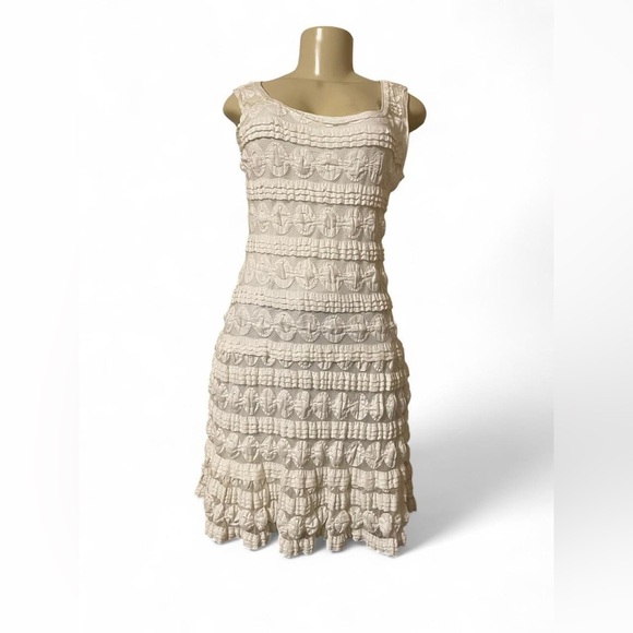 Max Studio Cream Textured Mini Dress - Picture 2 of 5